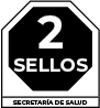 2 Dos sellos Mexicos Front of Package Warning Seals