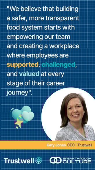 Quote From Trustwell CEO Katy Jones on winning Hyer's Breakthrough Culture Award