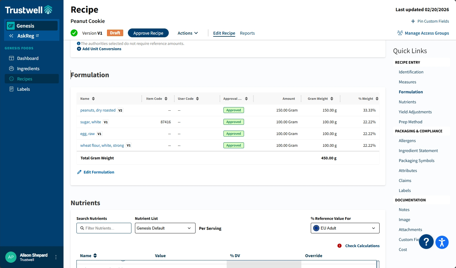 Trustwell-Genesis-Foods-formulation
