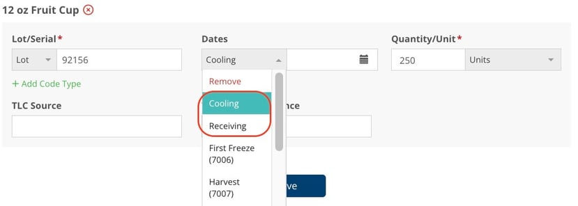 traceability new event types