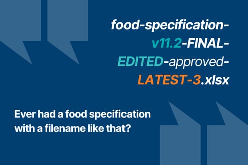 food specification filename with many versions that are easy to confuse
