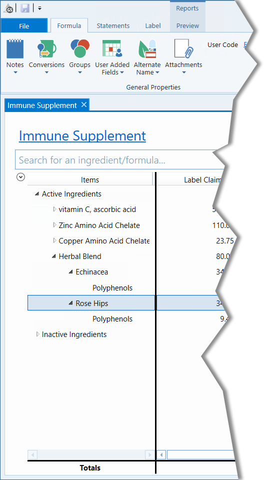 Designing Supplement Facts Labels for Blend Formulations | ESHA Research